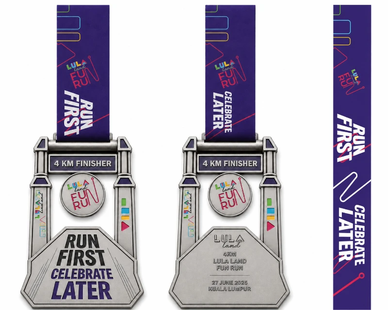 Pingat eksklusif Lula Land Fun Run 2026 beserta lanyard